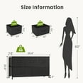 thumbnail image 5 of MCQ 5-Drawer Fabric Dresser with Metal Frame & Wood Top – Storage Organizer for Bedroom, Closet, Entryway, Black, 5 of 5