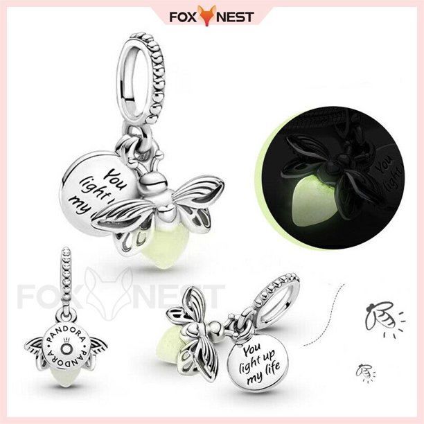 Charms Colgante De Cuentas Luminosas Firefly Charm (Pulsera De Encantos Ajustados) DIY Joyería Chapada En Plata S925 Gao Jiahui unisex