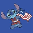 thumbnail image 2 of Men's Lilo & Stitch Tropical American Flag Sweatshirt Royal Blue Small, 2 of 4