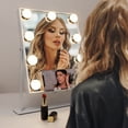 thumbnail image 5 of FENCHILIN Hollywood Vanity Makeup Mirror with Lights Bluetooth Wireless Charging Tabletop Metal White, 5 of 10
