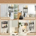 thumbnail image 6 of Mail and Key Holder Wall Mount, Entryway Wall Organizer for Keyholder, Metal Key Hanger with Mail Organizer Basket, 4 In 1 Key Rack with Wooden Shelf and 11 Hooks for Home Decor, 6 of 7
