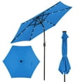 thumbnail image 1 of Costway 9FT Patio Solar Umbrella LED  Steel Tilt W/ Crank Blue, 1 of 8