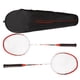 thumbnail image 1 of 2 raquetas de bádminton profesionales con mango cómodo, raqueta de práctica de bádminton para niños y adultos, color rojo, 1 of 14