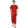 thumbnail image 1 of Inkmeso SolidPajama Set For Mens Short Sleeve Sleepwear Round NeckNightwearPj Set, 1 of 7