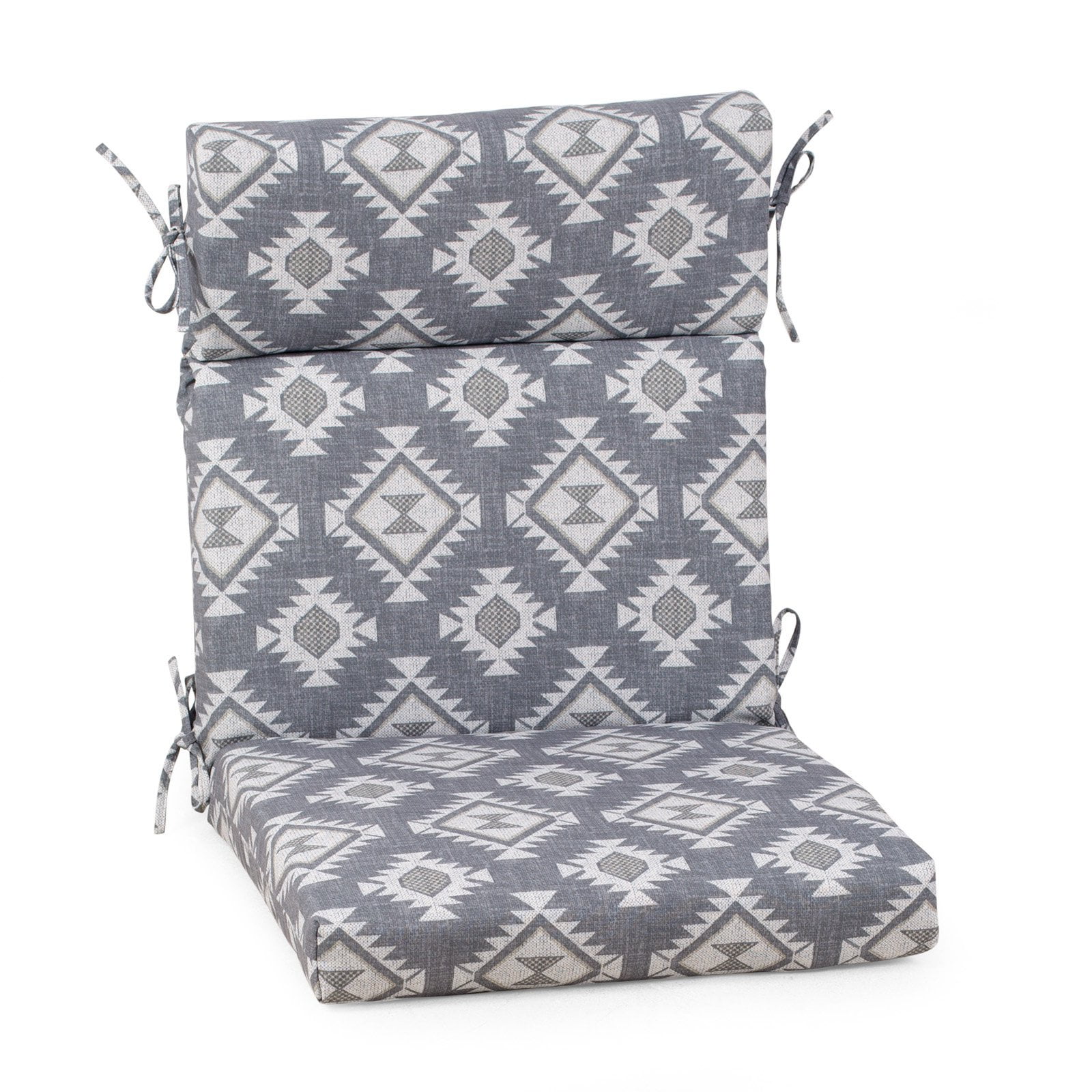 Coral Coast Southwest Double Hinged Outdoor Aztec Pattern Chair Cushion