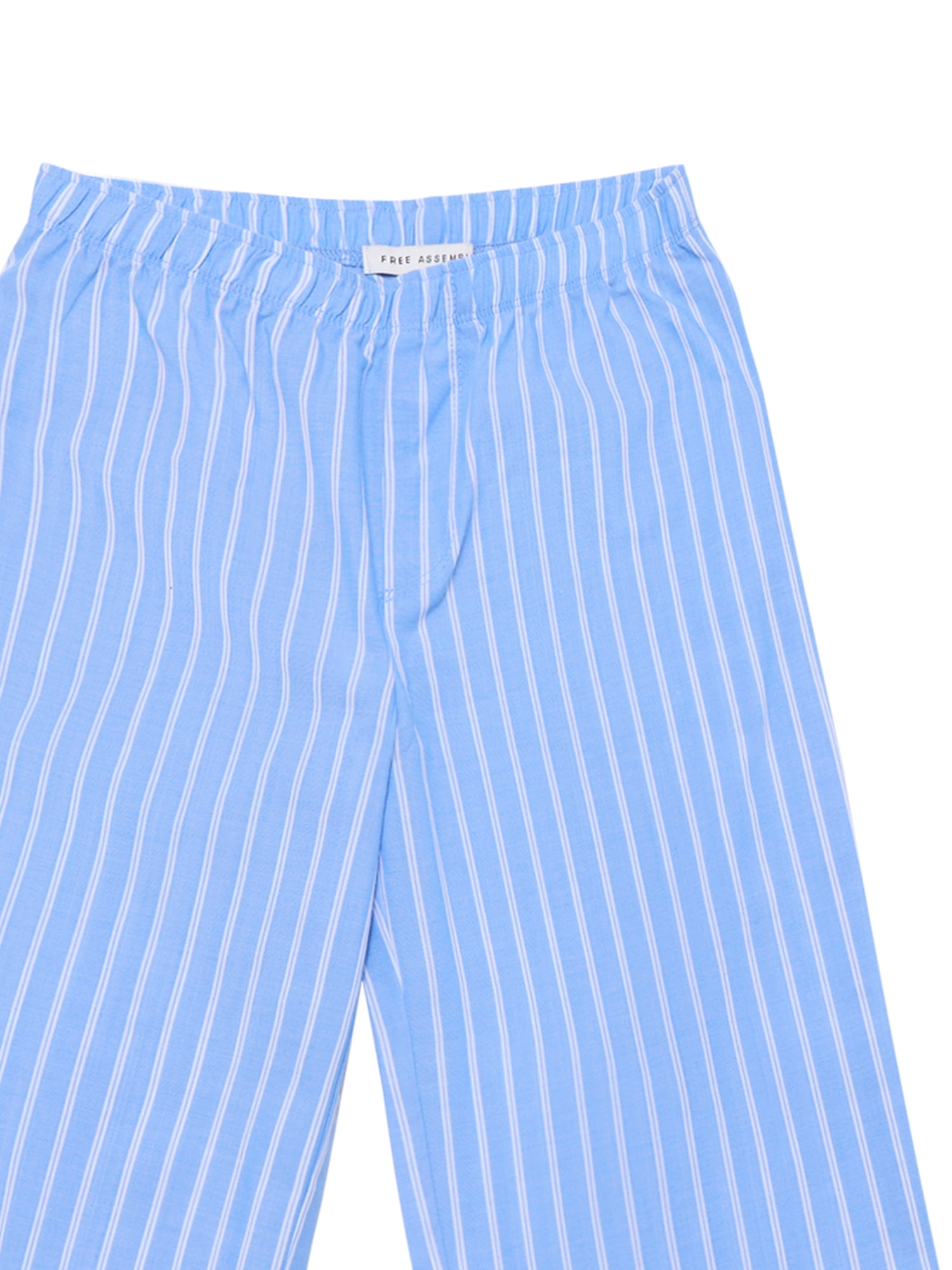 Free Assembly Matching Family Pajamas Kids' Notch Collar Top and Pants Gift Set, 2-Piece, Sizes XS-XXL