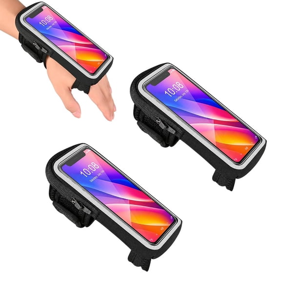 2 Pack Sweatproof Running Wrist Phone Bags,Fit Phones Up to 7",Secure Non Slip for Running & Outdoor Sports