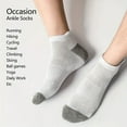 thumbnail image 4 of TOYAN Breathable cotton socks basketball sports boat socks spring and summer men's black and white short socks-3Packs, 4 of 5