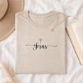 thumbnail image 3 of Jollimate Minimalist Jesus Cross Graphic Tee, Christian Script T-Shirt for Women, Religious T-Shirt Gift, 3 of 6