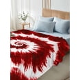 thumbnail image 4 of Red Ombre Queen Size Flat Sheet, Wrinkleproof & Fadeproof Cooling Flat Bed Sheet Only, Farmhouse Chic Tie Dye Abstract Retro Art Breathable Soft Bedding Top Sheets 90 x 102 Inches, 4 of 8