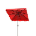 thumbnail image 4 of SAFAVIEH Zimmerman 7.5' Market Crank Square Patio Umbrella, Red/White, 4 of 6