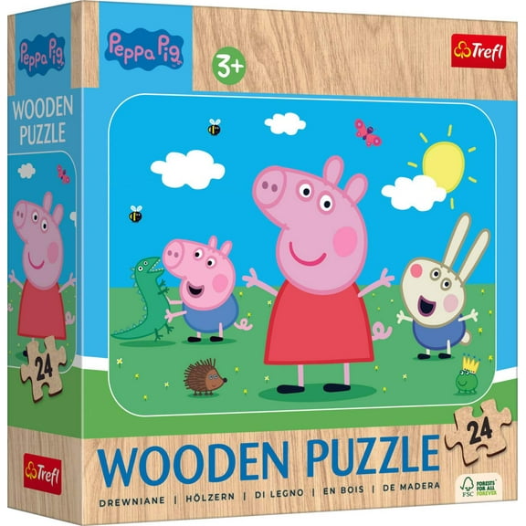 Trefl Wood Craft 24 Piece Wooden Jigsaw Puzzle - Peppa Pig's Most Lovely