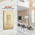thumbnail image 5 of ENERLITES Elite Series Decorator Light Switch with Brushed Screwless Wall Plate, Single Pole, 3 Wire, Grounding Screw, Residential Grade, 15A 120V, UL Listed, 91150-GDWBP, Gold, 5 of 5