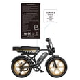 thumbnail image 4 of TST Electric Bike for Adults, 750W Motor, 48V/15Ah, 20"x4" Fat Tire E-Mountain Bike, Tested to UL2849 Standard by SGS, 4 of 11