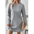 thumbnail image 4 of OCSTRADE Womens Sweatshirt Dress Casual Long Sleeve Basic Solid Textured Shift Dress Trendy Girls 2025 Fall Dress Grey, 4 of 7