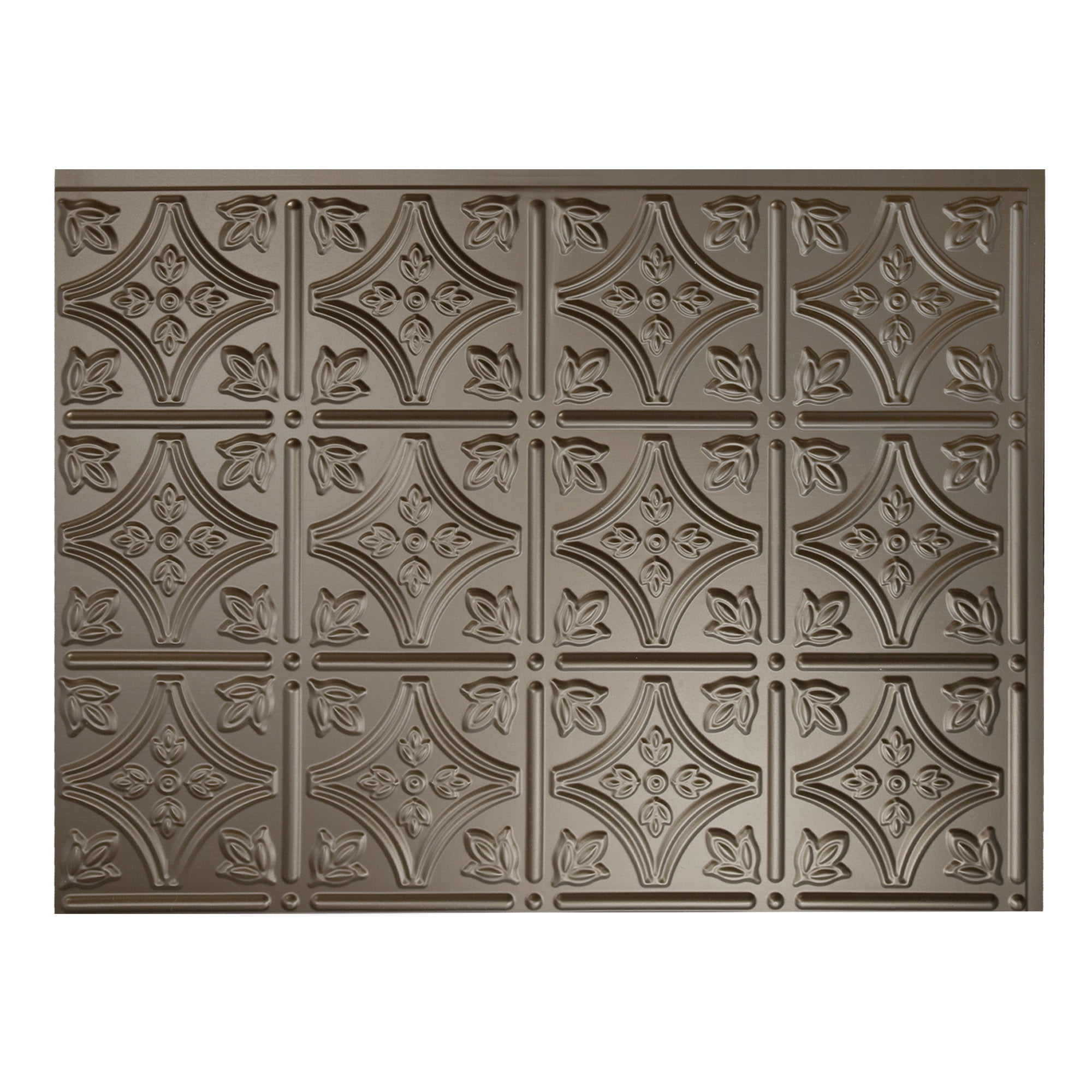 Fasade Easy Installation Traditional 1 Argent Bronze Backsplash Panel