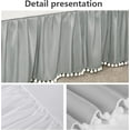 thumbnail image 6 of Ruffled Crib Skirt with Pompoms:Crib Bed Skirt with 14" Drop,Mini Crib Bedding Toddler Skirt,Baby Crib Accessories for Baby Boys Girls,28" X 52" (Gray), 6 of 14