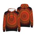 thumbnail image 6 of Bingfone Mandala Men's Drawstring Hoodie Long Sleeve Pocket Sweatshirts-Large, 6 of 6