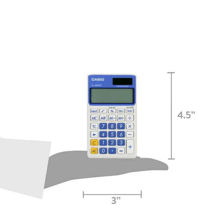 2025年新作入荷 SL-300VC-BE Casio 8-Digit Case Wallet Protective Calculator, 電卓