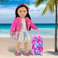 thumbnail image 6 of K.T. Fancy American 18 Inch Doll Clothes and Accessories, Doll Travel Suitcase Playset for Girls, Cute Travel Doll Clothes and Stuff for 18 Inch Doll (Not Include Doll), 6 of 7