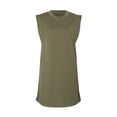 thumbnail image 4 of Dresses for Women 2026 Plus Size Fashion Temperament Solid Color Sleeveless T-shirt Skirt, 4 of 9