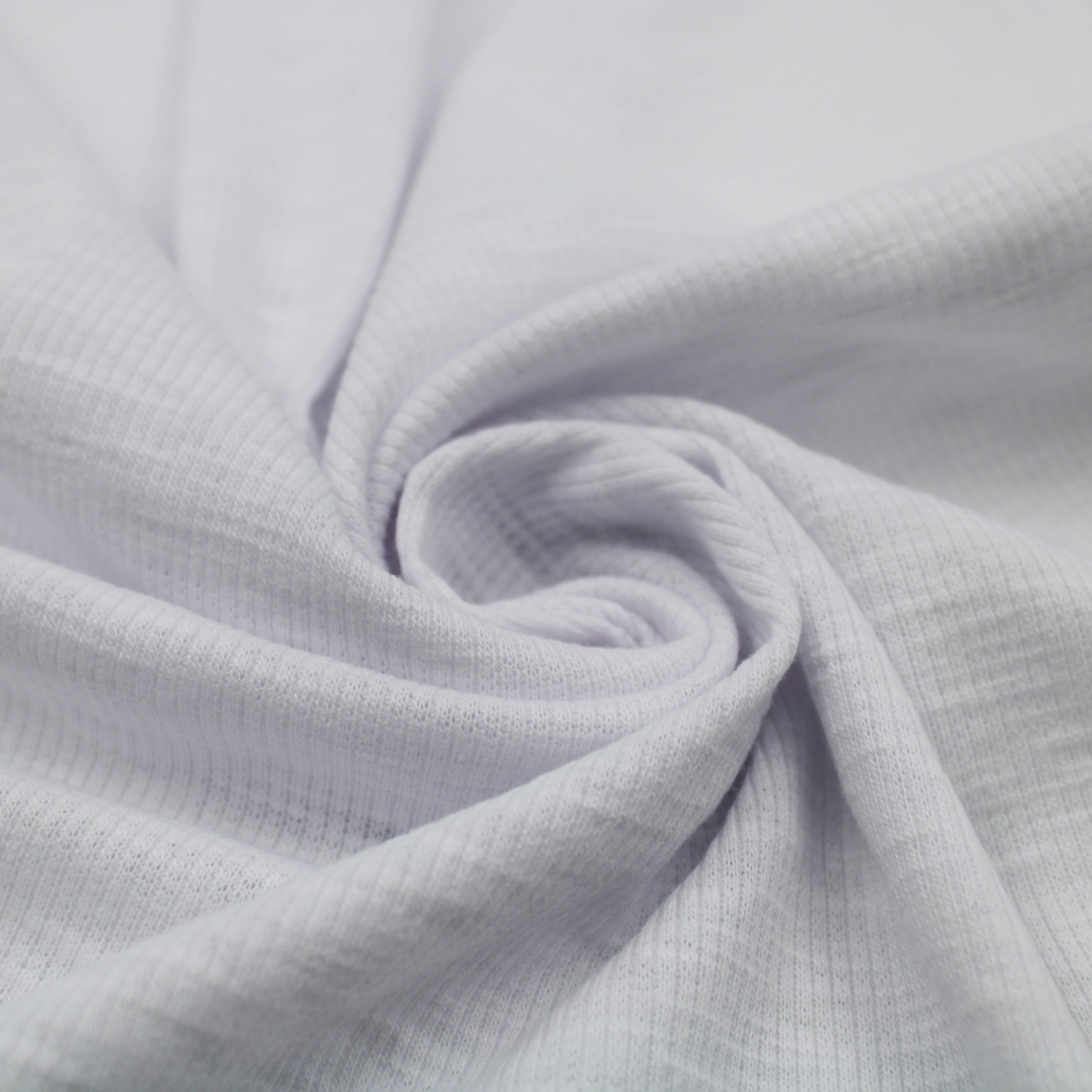 White Poly Cotton Spandex 2x1 Rib Knit Fabric, DIY Projects by the Yard ...