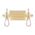 thumbnail image 4 of Aspen Creative 62302, Bathroom Vanity 2 Lights Fixture 14"W x 8-1/2"H x 4-1/2"E. Warm Brass Finish, Bulb Not Included, 4 of 8