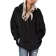 thumbnail image 1 of Sudadera De Felpa Holgada Con Capucha Y Cordón Para Mujer, 1 of 8