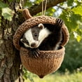 thumbnail image 6 of Badger Forest Animal Acrylic Christmas Ornament, 3 Inch Cute Woodland Hanging Decor With Loop, Whimsical Holiday Tree Wall Window Ornament, 6 of 7