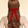 thumbnail image 1 of Set de 3 pinzas para el cabello con lazo de terciopelo, estilo princesa, con diseño de dulces y estilo moderno., 1 of 6