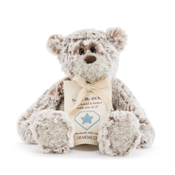 DEMDACO Hero Mini Giving Bear Soft Brown 8.5 inch Plush Polyester Fabric Stuffed Animal