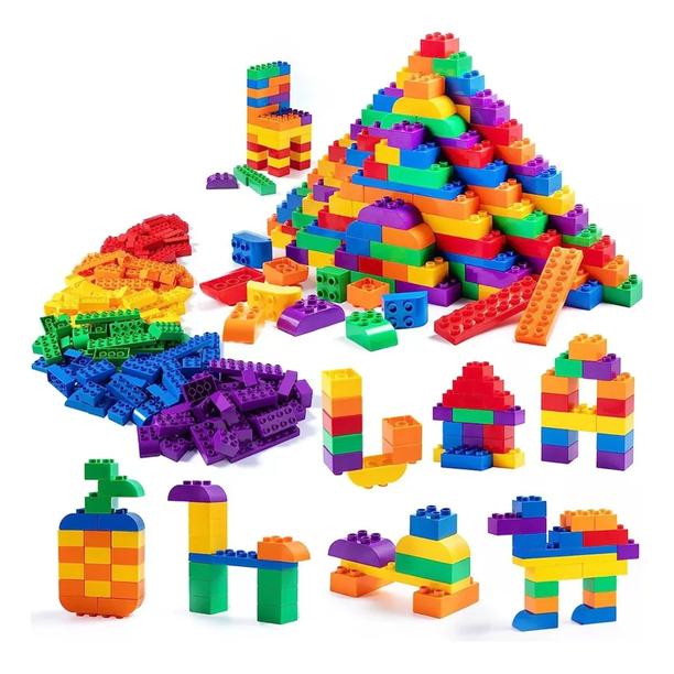200 Piezas Bloques Grandes Juguetes Para Niños, Juego de Partículas Multifunción, Bloques de Construcción, Mesa, Ensamblar Bloques, Juguete de Regalo Portátil