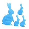 thumbnail image 2 of 4 piezas de soportes para cubiertos con forma de conejito de Pascua, fundas para vajilla de comedor, utensilios azul, 2 of 9