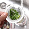 thumbnail image 4 of Colador de fregadero de cocina de acero inoxidable de filtrado eficiente, resistente a la oxidación y duradero, con borde ancho grande y microperforación, perfecto para fregaderos de cocina y baño (2, 4 of 4