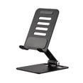 thumbnail image 1 of Support de Téléphone Pliable en Alliage d'Aluminium Réglable en Hauteur et Angle - Compatible avec Téléphone Intelligent et Tablettes, Support de Bureau Portable avec Design Pliant Compact (13x8.3x4cm/12x7.5x3cm Plié), 1 of 2