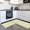 Green, variant on Beige Grid Gingham 2 Pieces Non-Slip Kitchen Mat Set, Abstract Modern Minimalist Gray Stripe Checked Soft Door Mat with Rubber Backing, Dirtproof Rugs for Entrance Doorway, 23.6x35.4in+23.6x70.9in