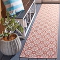 thumbnail image 2 of SAFAVIEH Martha Stewart Hampton Caroline Diamond Runner Rug, Terracotta, 2' x 9', 2 of 11