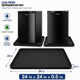 thumbnail image 4 of Mini Fridge Silicone Mat,24''x24''x0.5'', Under Refrigerator Mat Mini Fridge Drip Pan Prevents Appliance Leakage Water Spills, Protects the Floor From Damage and Cleanliness(Black), 4 of 12