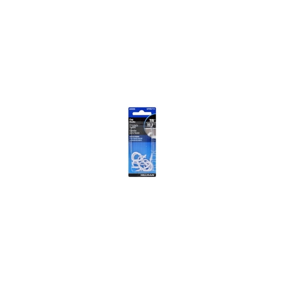 122235 Cup Hooks, White, 7/8-In., 8-Pk. - Quantity 1