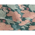 thumbnail image 3 of Ambesonne Vintage Floral Quilted Bedspread Set 3 Pcs, Flowers Cottagecore, Twin, Dark Teal Coral, 3 of 4
