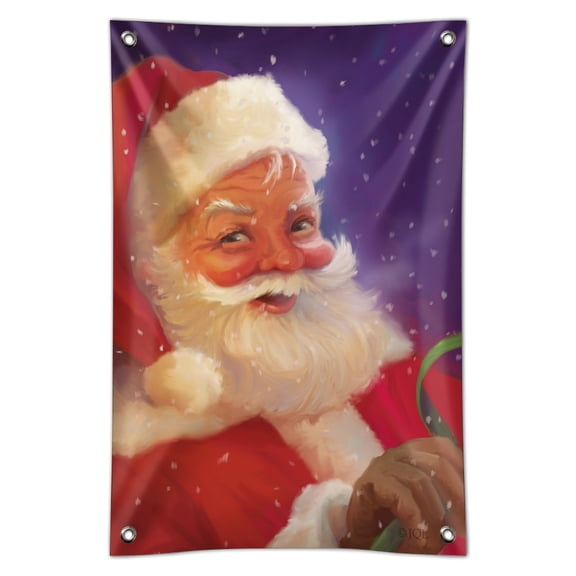 Christmas Holiday Santa Snow Flurries Home Business Office Sign
