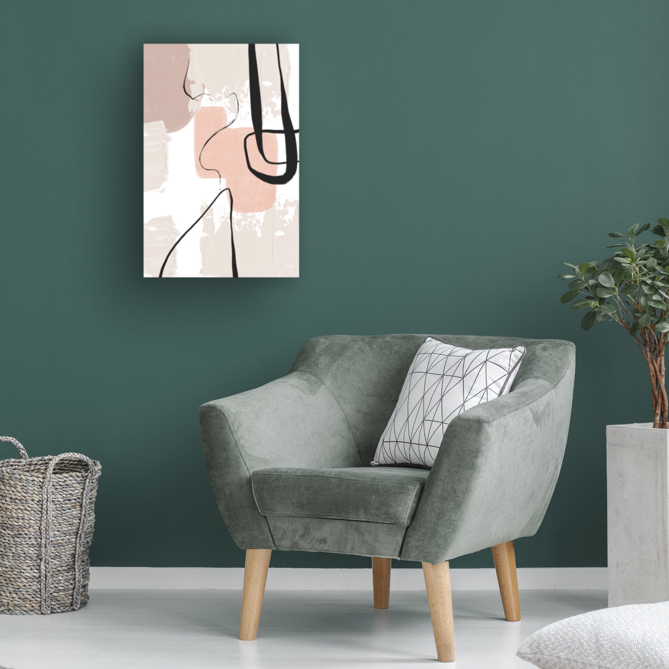 Trademark Fine Art Sally Ann Moss Smooth Shapes 3 Canvas Wall Art