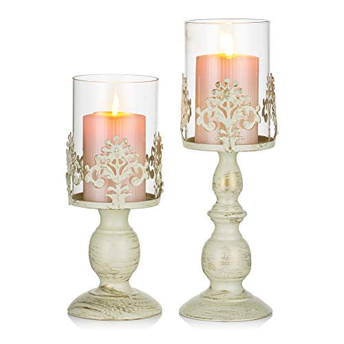 Nuptio 3 Pcs Candlestick & Tealight Candle Holders Weddings Tall Elegant Glass Nuptio 3 Pcs Candlestick & Tealight Candle Holders Weddings Tall Elegant Glass