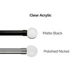 thumbnail image 4 of Linen Avenue Clear Acrylic Single Window Curtain Rod Set, 48 to 86-inch, Matte Black, 4 of 4