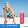 thumbnail image 4 of Termos para agua Plegable 600ML Beber Hervidor Ligero Beber Botella Gimnasio Fitness Jarra (Rosa), 4 of 6