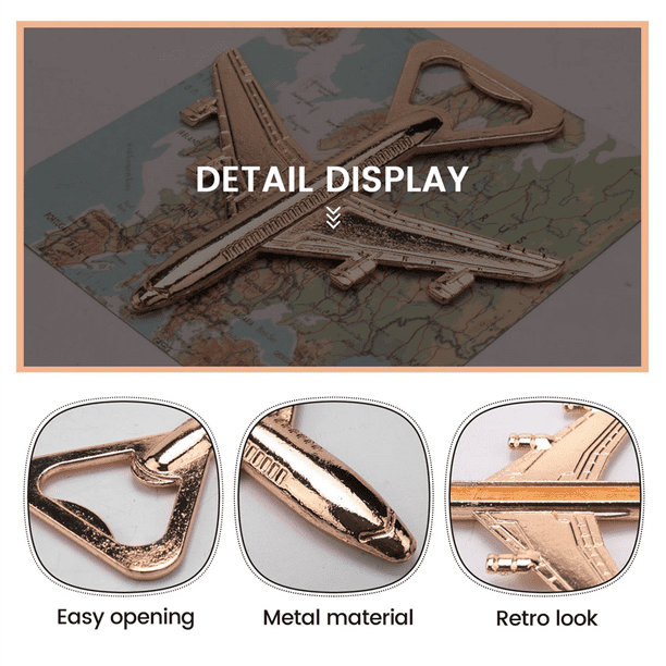 Molieeigin Lot De 12 Décapsuleurs En Forme D'avion - Boîte Cadeau - Décapsuleur De Bière - Décoration De Fête De Mariage Ou D'anniversaire