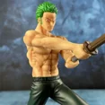 thumbnail image 4 of Figura de Anime Roronoa Zoro de One Piece, 24cm, Pvc, doble cabeza reemplazable, figura de Zoro para Fitness, mancuerna, espada de madera para niños, regalos, 4 of 4