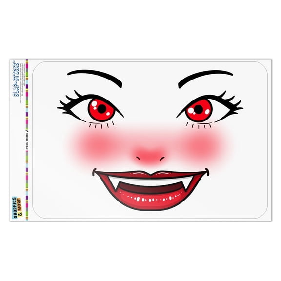 Happy Vampire Girl Smiling Face Home Business Office Sign