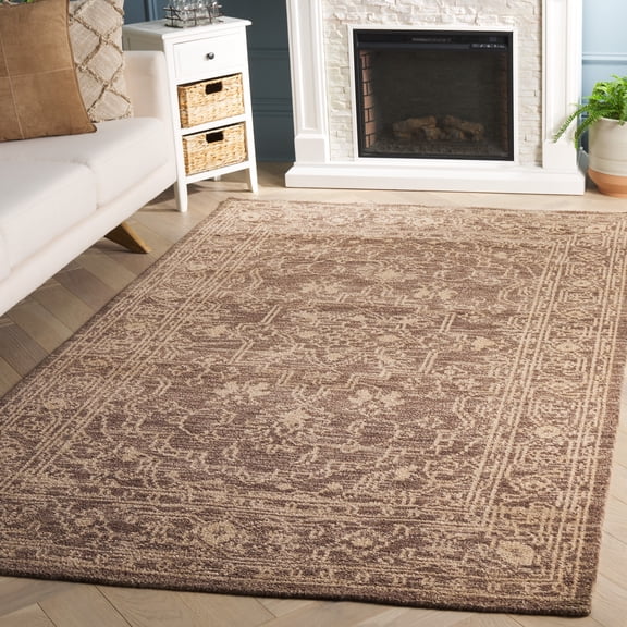 SAFAVIEH Kenya Gracelyn Traditional Area Rug, Brown/Beige, 6' x 9'