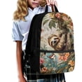 thumbnail image 3 of KUIFORTI Tote Backpack Bookbag School Backpacks Multipurpose Daypack for Toddlers Boys Girls 17 Inch Schoolbag, Sloth & Floral, 3 of 6